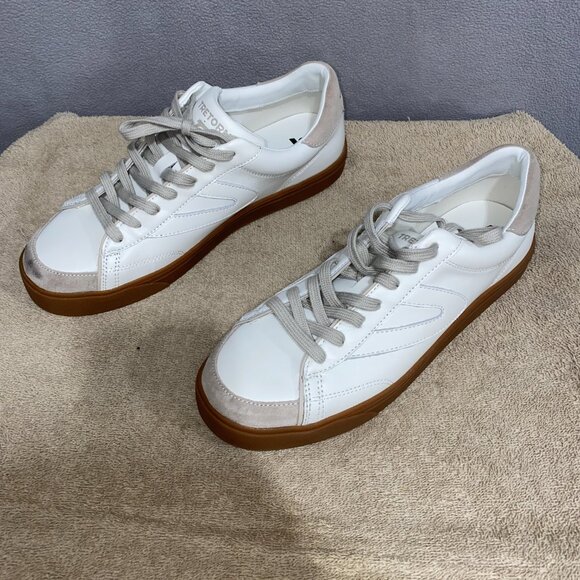 Tretorn Kick Serve White Leather Sneakers Gum Sole Men’s Size 10M Lace-Up - Picture 6 of 8